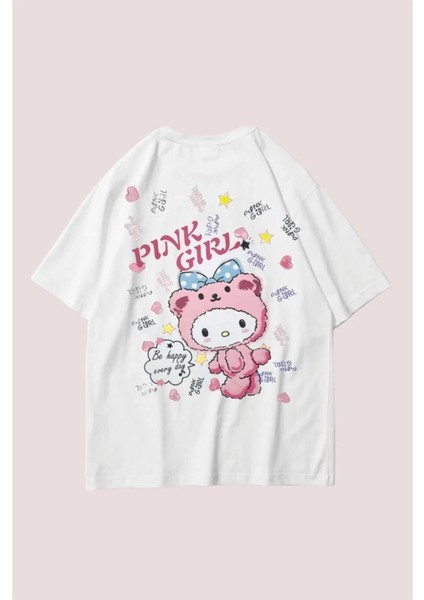 Pınk Gırl Özel Tasarım Model Baskılı Tshirt
