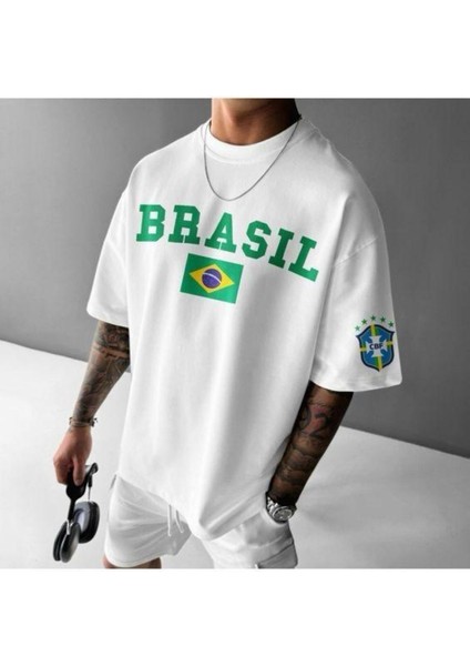 Brezilya Milli Takım Tasarım Baskılı Özel Unisex Tshirt
