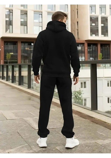 Eşofman Takımı Kapşonlu Basketbolcu Baskılı Şardonlu ve Pamuklu Yumuşak Kalın Ürün 2'li Set Combin modelleri