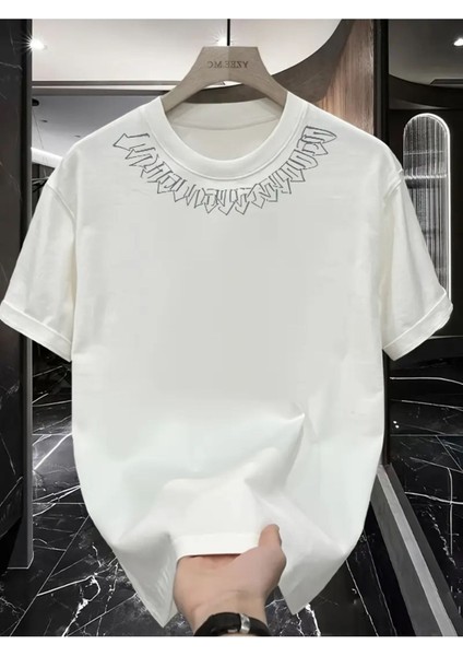 Yaka Baskılı Özel Tasarım Unisex Tshirt