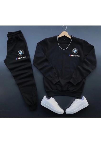 Bmw Baskılı Original Ünisex Kışlık Sweatshirt ve Eşofman Altı 2 Li Set Combin Takım