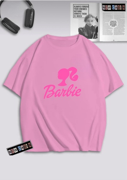 Kadın Pamuklu Kumaş Ön Baskılı Oversize T-Shirt