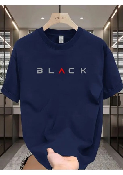 Black Baskılı Özel Tasarım Unisex Tshirt