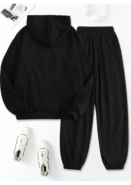 Eşofman Takımı Kapşonlu New York Baskılı Şardonlu ve Pamuklu Yumuşak Kalın Ürün 2'li Set Combin fiyatları