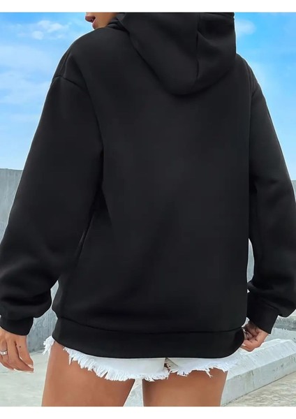Sweatshirt Kapşonlu Unisex Kışlık Kalın Pamuklu, Şardonlu ve Yumuşacık Kanguru Cepli