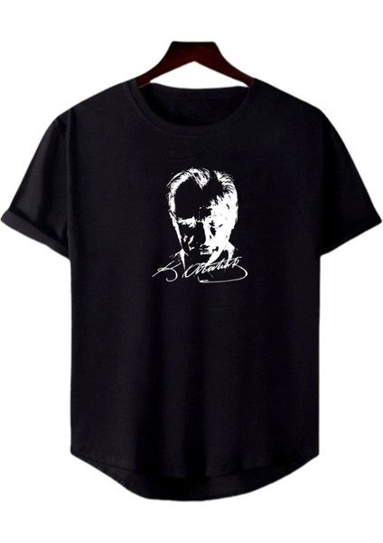 Ataürk Baskılı Original Ünisex Yazlık 2li Siyah ve Beyaz T-Shirt modelleri