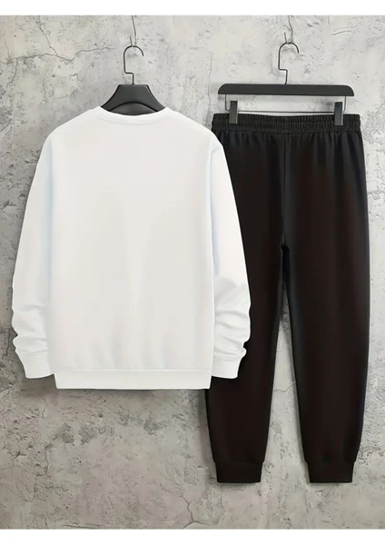 Eşofman Takımı Nasa Baskılı Ünisex Kışlık Sweatshirt ve Eşofman Altı 2 Li Set Combin Takım Pamuklu modelleri