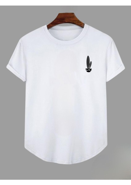 Kaktüs Baskılı Original Ünisex Yazlık T-Shirt modelleri