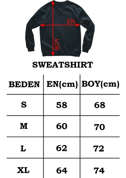 Sweatshirt Kalp Nabız Baskılı Pamuklu Kalın ve Yumuşak Ürün Içi Şardonlu modelleri
