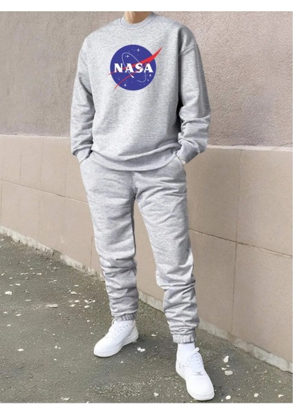 Eşofman Takımı Nasa Baskılı Ünisex Kışlık Sweatshirt ve Eşofman Altı 2 Li Set Combin Takım Pamuklu fiyatları