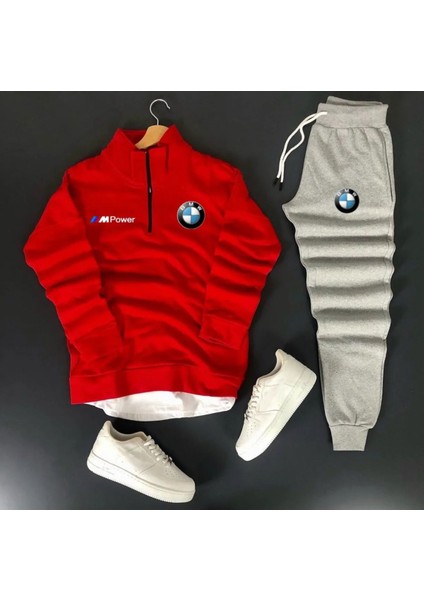 Eşofman Takımı Bmw Mpower Baskılı Unisex Eşofman Takımı 2'li Set Combin