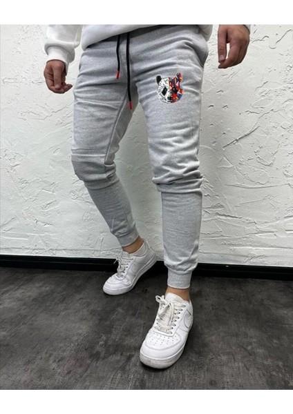 Panda Baskılı Original Unisex Kışlık Eşofman Altı 2 Li Set Combin Takım