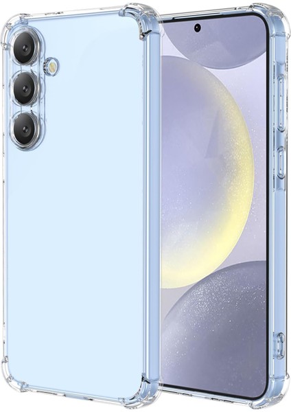 Samsung Galaxy S25 ile Uyumlu Kapak Kamera Korumalı Airbag Antishock Köşe Korumalı Şeffaf Silikon Kılıf