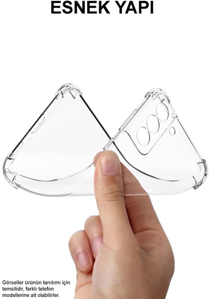 Xiaomi Redmi 14C 4g ile Uyumlu Kapak Kamera Korumalı Airbag Antishock Köşe Korumalı Şeffaf Silikon Kılıf