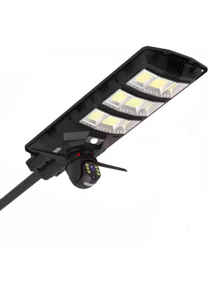 450WATT Güneş Enerjili Sokak Lambası + Sim Kartı Takılabilen Kamera Seti - Direk Hediye - Full Hd