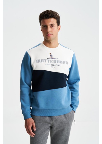Erkek Regular Fit Çok Renkli Bisiklet Yaka Sweatshirt K28124602801