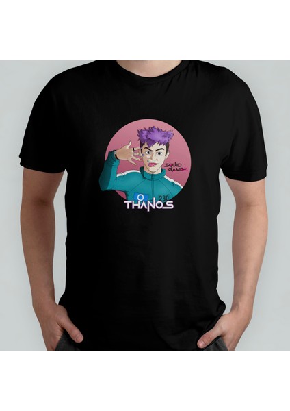 Squid Game Thanos %100 Pamuklu Bisiklet Yaka T-Shirt Model 1