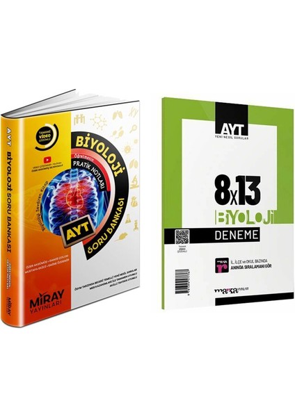 Ayt Biyoloji ve Marka Deneme Seti 2 Kitap