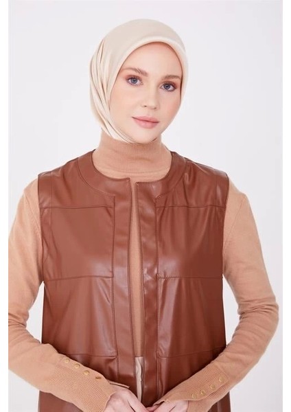 Yelek 22KD3303 Taba