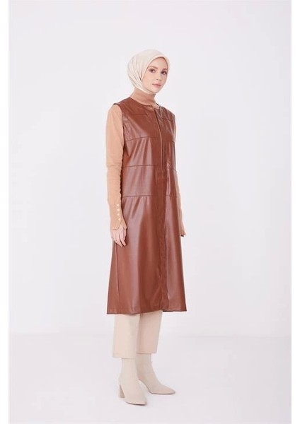 Yelek 22KD3303 Taba