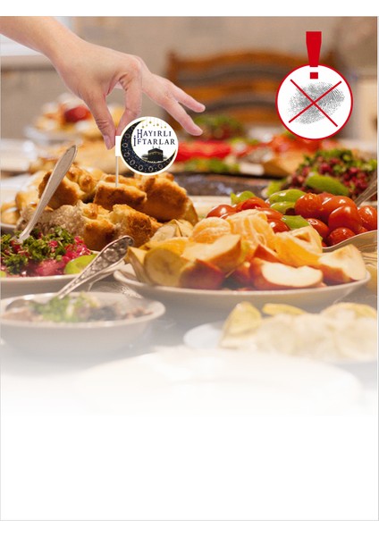 Hayırlı Iftarlar Yazılı, Ramazan Sofra Yemek Kürdanı, Iftar Yemekleri Organizasyon, Toplu, Özel Iftar Yemek Kürdanı 10CMVE 15CMKÜRDANLARA Hayırlı Iftarlar Yazılı Bayrak Kürdan