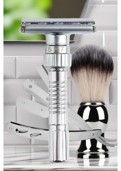 Shave Q8 Full Metal Tıraş Makinesi + F10 Tıraş Fırça + U3 Full Metal Ustura
