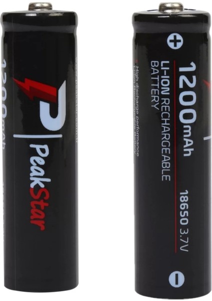 3.7 V 1200 Mah Şarj Edilebilir 18650 Turbo Model Li-Ion Şarjlı Pil