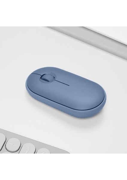 Tüm Macbook Modelleriyle Uyumlu B180 630-012736 Sessiz Optik Kablosuz Mouse Pilli Mavi
