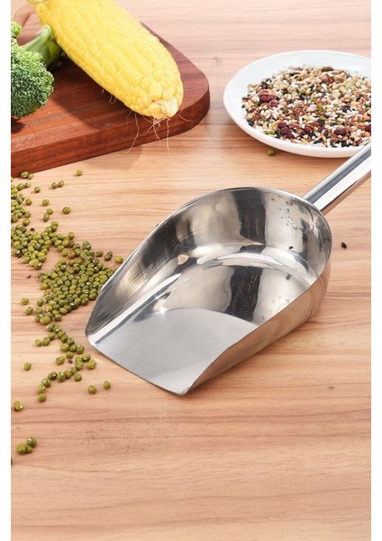 Çelik 17 cm Düz Taban Baharat Kuruyemiş Bakliyat Erzak Küreği CIN983 fiyatları