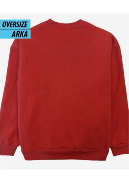 Viva La Vida! Oversize Sweatshirt Kırmızı