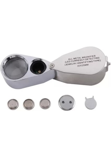 Kontrol, Için Özel Kutulu Metal Işıklı Lup 40X25 fırsatları