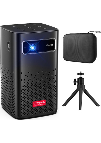 C900 Mini Taşınabilir Projektör Android 9 150ANSI Lümen Dlp Wifi 3D 1080P Dahili Pil Stereo Hoparlör