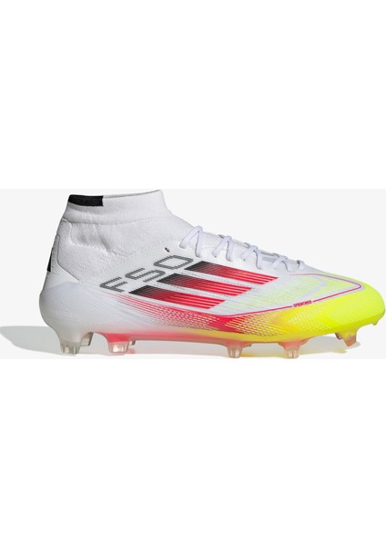 F50 Elite Mid Çocuk Beyaz Çim Saha Kramponu.-