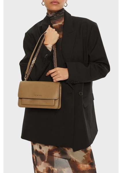 Logolu Deri Ayarlanabilir Zincir Askılı Çanta 30T4GC7L3T297 Bayan Çanta 30T4GC7L3T 297 fiyatları