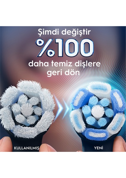 iO Ultimate Clean Siyah Diş Fırçası Yedek Başlığı 6 Adet