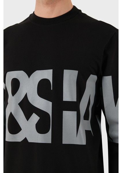 Logo Baskılı Streç Pamuklu Regular Fit Bisiklet Yaka Sweat Erkek Sweat 24411862 011 indirimleri