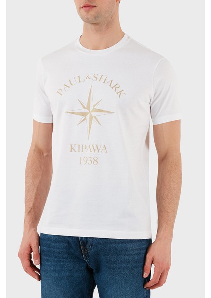 Pamuk Regular Fit Bisiklet Yaka Logo Baskılı T Shirt Erkek T Shirt 2441113 310