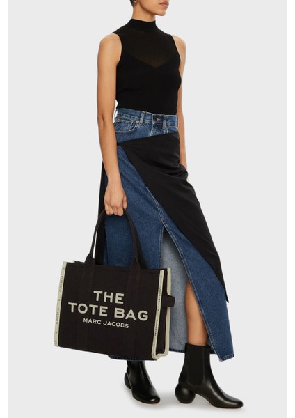 Large Tote Logolu Omuz Askılı Çanta Bayan Çanta M0017048 001