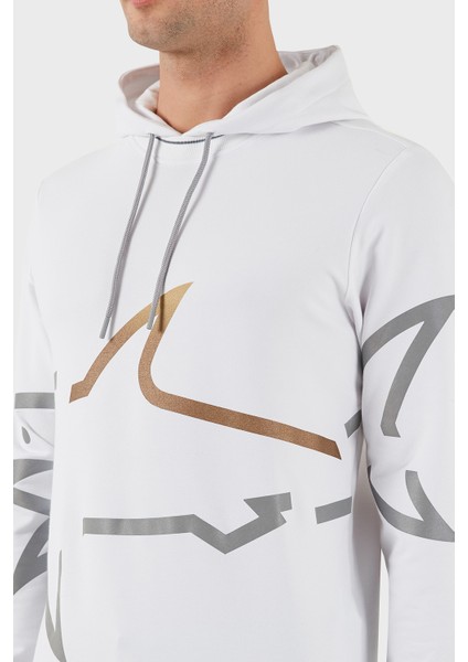 Logo Baskılı Streç Pamuklu Regular Fit Kapüşonlu Sweat Erkek Sweat 24411882 010 indirimleri