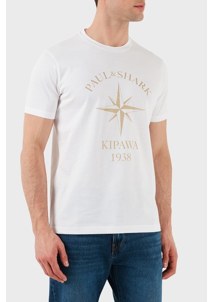 Pamuk Regular Fit Bisiklet Yaka Logo Baskılı T Shirt Erkek T Shirt 2441113 310 modelleri