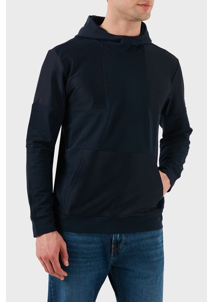 Pamuklu Regular Fit Logo Detaylı Kapüşon Kanguru Cepli Sweat Erkek Sweat 24411912 013