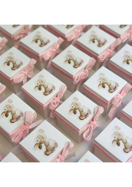 İlya Design Söz Nişan Nikah Bebek Hediyelik Kutulu Bubble Mum 10 adet