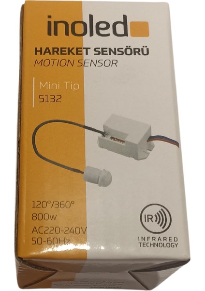 Inoled Hareket Sensörü Mini Tip 120-360 Derece 800W - 5132