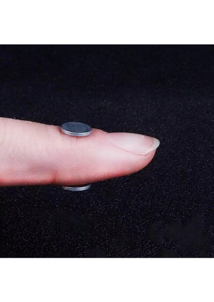 Gümüş Düz Yuvarlak Mıknatıslı Erkek Küpe 1 Çift 8mm Mıknatıs Çelik Manyetik