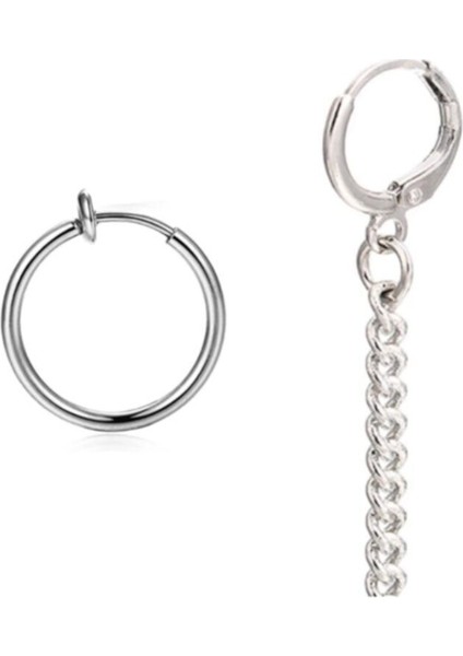 Bir Deliksiz Bir Delikli 2 Adet Küpe Seti fiyatları