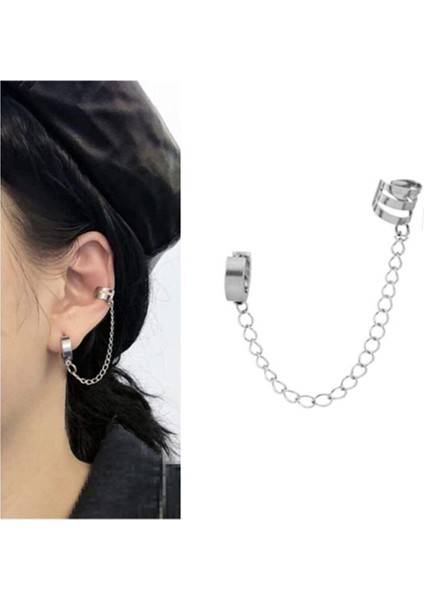 Harajuku Punk Zincirli Wrap Kıkırdak Küpe