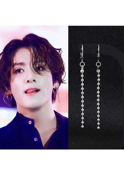 Jungkook Top Zincir Küpe Küpe