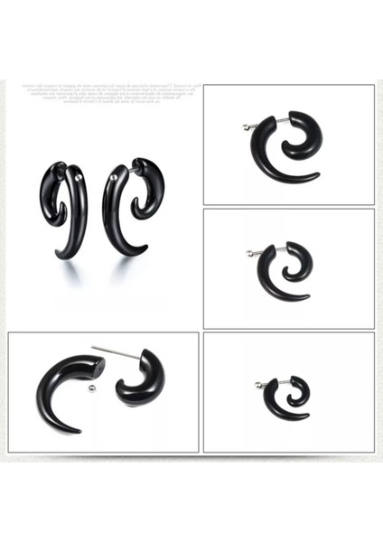 Akrilik Spiral Boynuz Küpe