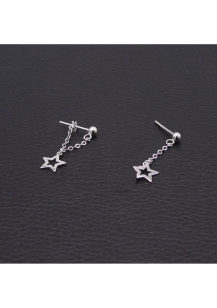 2'li Yıldız Detaylı Zincirli Kıkırdak Küpe fiyatları