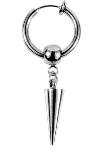 Deliksiz Sıkıştırmalı Çelik Mızrak Uçlu Küpe